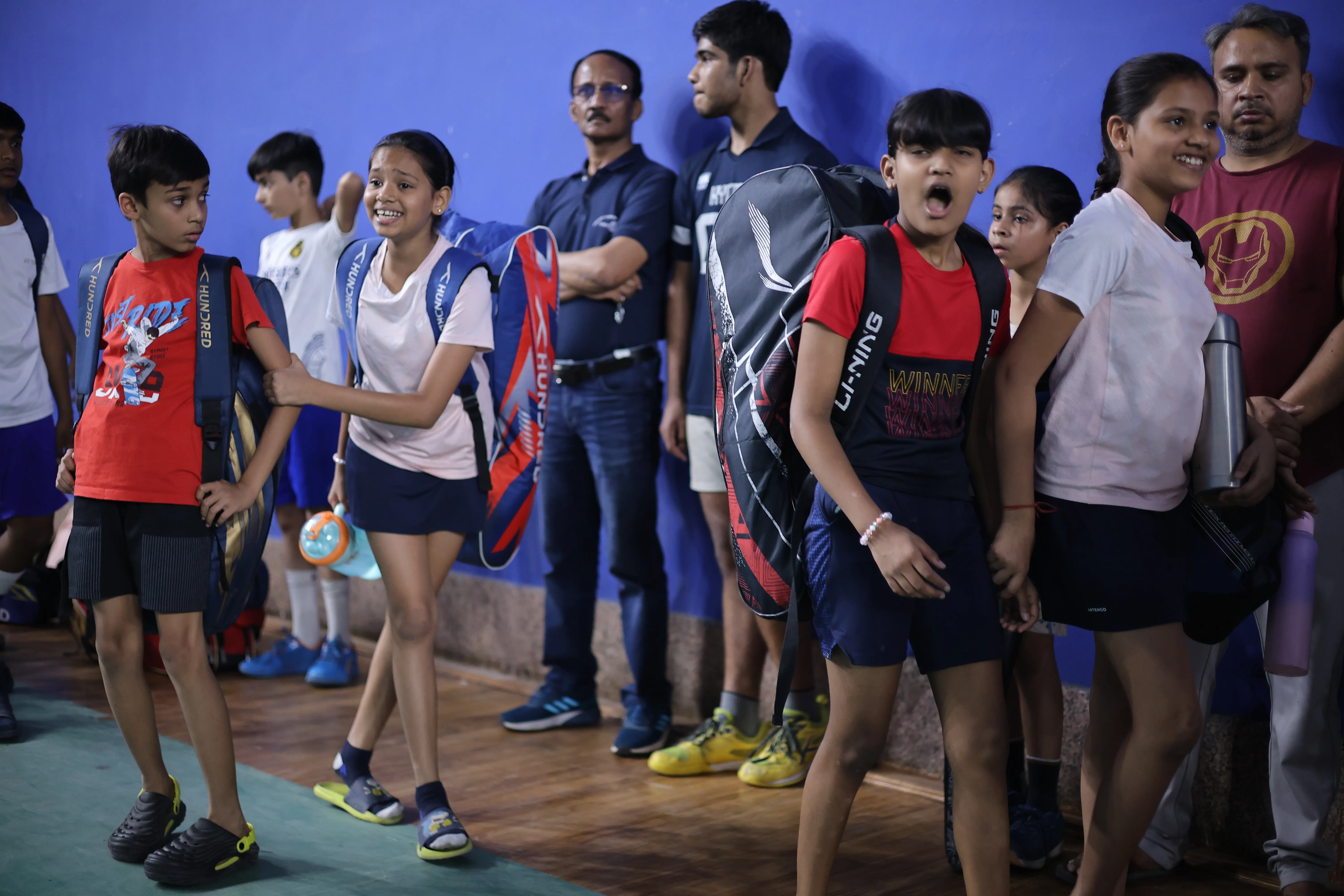 Badminton tournament moment